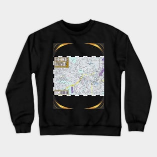 VINTAGE BALTIMORE MAP DESIGN Crewneck Sweatshirt